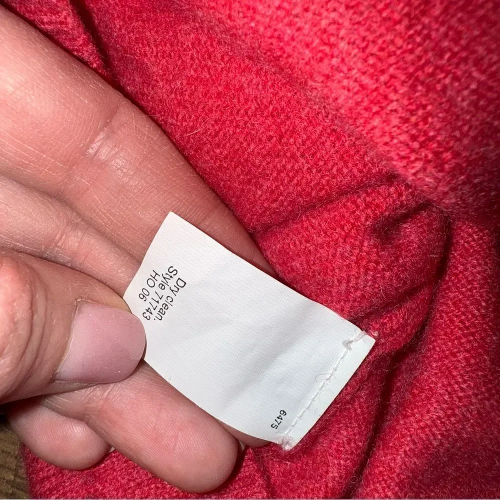 j crew Red Cashmere Sweater